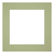Paspartú 40x40 cm - Apertura de foto 20x20 cm - Menta Verde - Para marcos y fotos