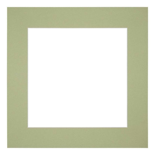 Paspartú 40x40 cm - Apertura de foto 20x20 cm - Menta Verde - Para marcos y fotos