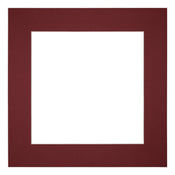 Paspartú 40x40 cm - Apertura de foto 20x20 cm - Vino Rojo - Para marcos y fotos
