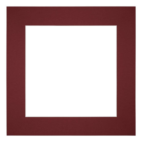 Paspartú 40x40 cm - Apertura de foto 20x20 cm - Vino Rojo - Para marcos y fotos