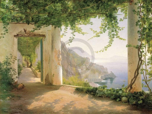 Carl Frederic Aagaard  Amalfi Cappuccini Reproducción de arte 101x76cm | Yourdecoration.es