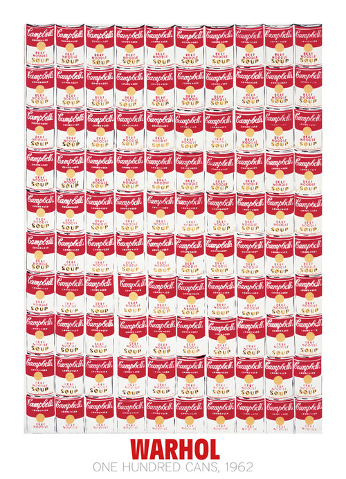 Andy Warhol  One Hundred Cans 1962 Reproducción de arte 65x90cm | Yourdecoration.es