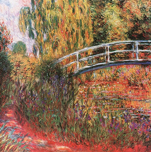 Claude Monet  Ponte giapponese Reproducción de arte 95x95cm | Yourdecoration.es
