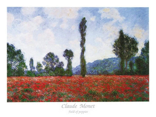 Claude Monet  Field of Poppies Reproducción de arte 80x60cm | Yourdecoration.es