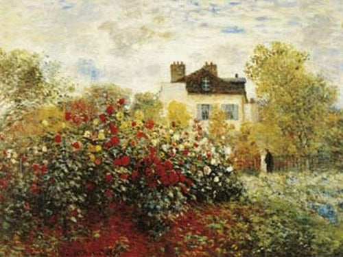 Claude Monet  The Artist's Garden Reproducción de arte 80x60cm | Yourdecoration.es