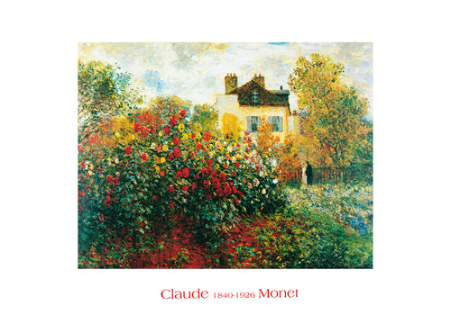 Claude Monet  The Artist's Garden Reproducción de arte 70x50cm | Yourdecoration.es