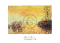 Claude Monet  Le coucher du soleil la Seine Reproducción de arte 70x50cm | Yourdecoration.es