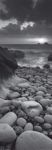Helen Dixon  Rocky beach at sunset Reproducción de arte 33x95cm | Yourdecoration.es