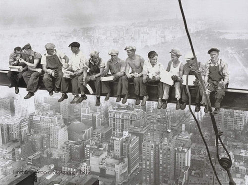 Charles Ebbets  Eating above Manhattan Reproducción de arte 80x60cm | Yourdecoration.es