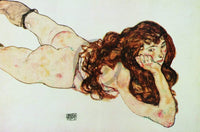 Egon Schiele  Nudo di ragazza Reproducción de arte 90x60cm | Yourdecoration.es