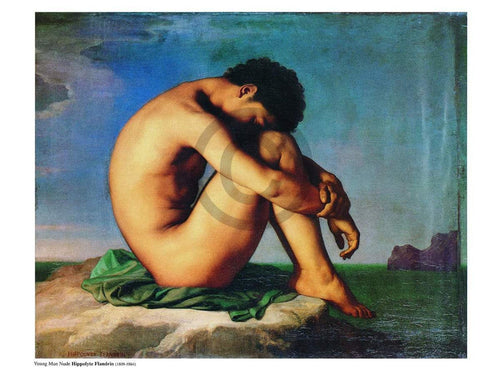Hippolyte Flandrin  Young Man Nude Reproducción de arte 80x60cm | Yourdecoration.es