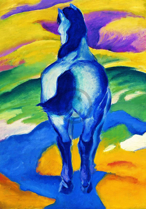Franz Marc  Blaues Pferd II Reproducción de arte 70x100cm | Yourdecoration.es