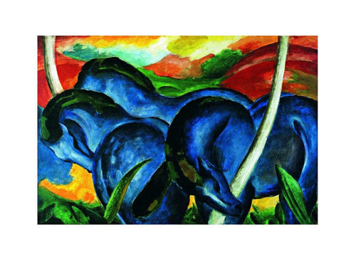 Franz Marc  Die groÃŸen blauen Pferde Reproducción de arte 71x56cm | Yourdecoration.es
