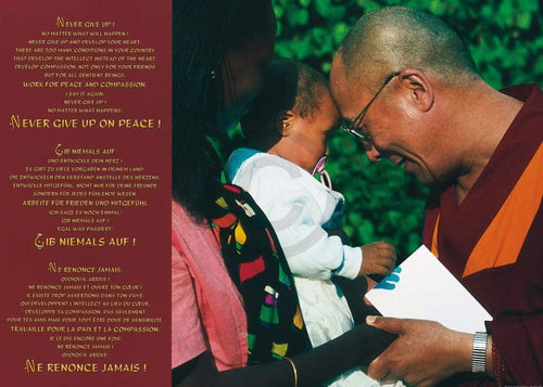 Johannes Frischknecht  Dalai Lama with Child Reproducción de arte 70x50cm | Yourdecoration.es