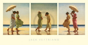 Jack Vettriano  Summer Days Triptychon Reproducción de arte 70x36cm | Yourdecoration.es