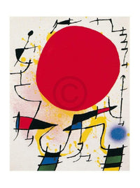 Joan Miro  Le soleil rouge Reproducción de arte 40x50cm | Yourdecoration.es