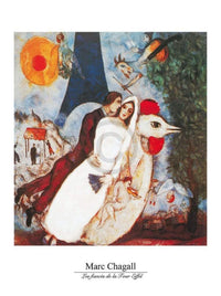 Marc Chagall  Les fiances Reproducción de arte 60x80cm | Yourdecoration.es