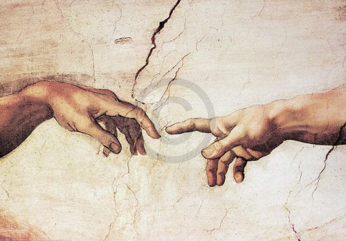 Michelangelo  Creazione di Adamo Reproducción de arte 100x70cm | Yourdecoration.es