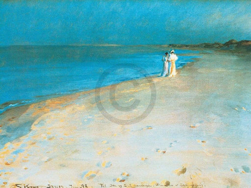 Peter Severin KrÃ¸yer  Summer evening Reproducción de arte 80x60cm | Yourdecoration.es