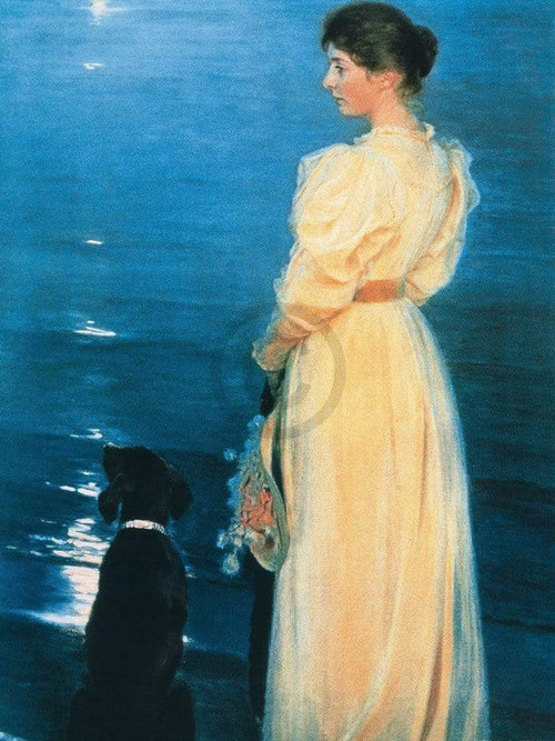 Peter Severin KrÃ¸yer  Summer evening at Skagen Reproducción de arte 60x80cm | Yourdecoration.es