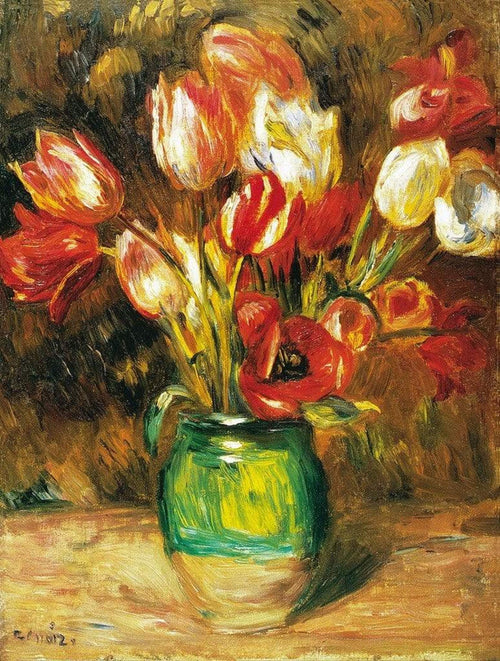 Auguste Renoir  Tulips in a Vase Reproducción de arte 60x80cm | Yourdecoration.es