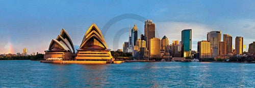 Shutterstock  Sydney circular quay panorama Reproducción de arte 95x33cm | Yourdecoration.es