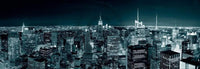 Shutterstock  Manhatten Skyline at Night Reproducción de arte 95x33cm | Yourdecoration.es
