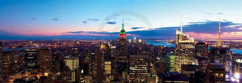 Shutterstock  Aerial New York City Reproducción de arte 95x33cm | Yourdecoration.es