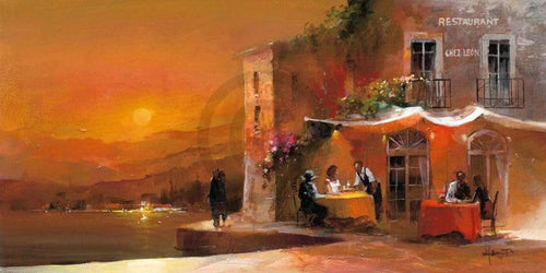 Willem Haenraets  Dinner for two II Reproducción de arte 100x50cm | Yourdecoration.es