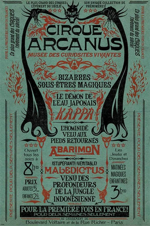 Pyramid Fantastic Beasts the Crimes of Grindelwald Le Cirque Arcanus Póster 61x91,5cm | Yourdecoration.es