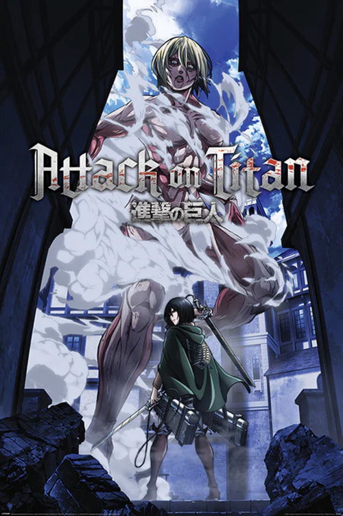 Pyramid Pp35089 Attack On Titan S3 Female Titan Approaches Póster 61X91,5cm | Yourdecoration.es