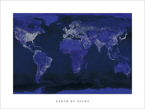 Pyramid Earth by Night Reproducción de arte 60x80cm | Yourdecoration.es