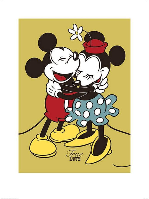 Pyramid Mickey and Minnie Mouse True Love Reproducción de arte 60x80cm | Yourdecoration.es