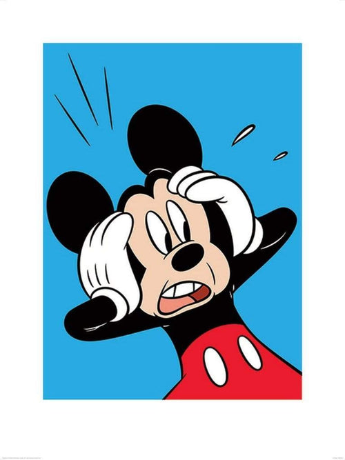 Pyramid Mickey Mouse Shocked Reproducción de arte 60x80cm | Yourdecoration.es
