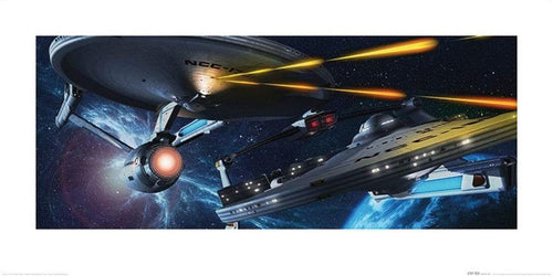 Pyramid Star Trek Enterprise vs Reliant Reproducción de arte 50x100cm | Yourdecoration.es