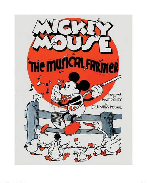 Pyramid Mickey Mouse The Musical Farmer Reproducción de arte 40x50cm | Yourdecoration.es