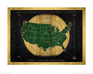 Pyramid Fantastic Beasts Hex indicator map Reproducción de arte 40x50cm | Yourdecoration.es