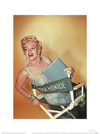 Pyramid Marilyn Monroe Gold Reproducción de arte 30x40cm | Yourdecoration.es