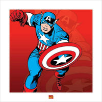 Pyramid Captain America Marvel Comics Reproducción de arte 40x40cm | Yourdecoration.es