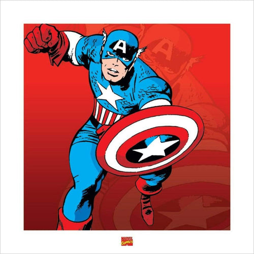 Pyramid Captain America Marvel Comics Reproducción de arte 40x40cm | Yourdecoration.es