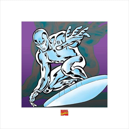 Pyramid Silver Surfer Marvel Comics Reproducción de arte 40x40cm | Yourdecoration.es