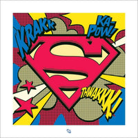 Pyramid Superman Pop Art Shield Reproducción de arte 40x40cm | Yourdecoration.es