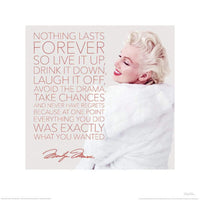 Pyramid Marilyn Monroe Nothing Lasts Forever Reproducción de arte 40x40cm | Yourdecoration.es