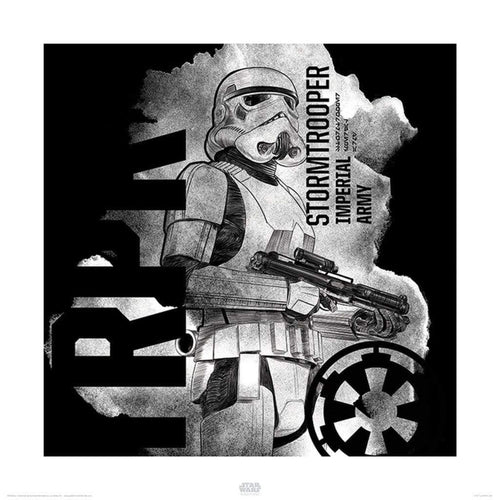 Pyramid Star Wars Rogue One Stormtrooper Smoke Reproducción de arte 40x40cm | Yourdecoration.es