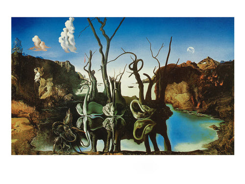 Salvador Dali  Reflections of Elephants Reproducción de arte 80x60cm | Yourdecoration.es
