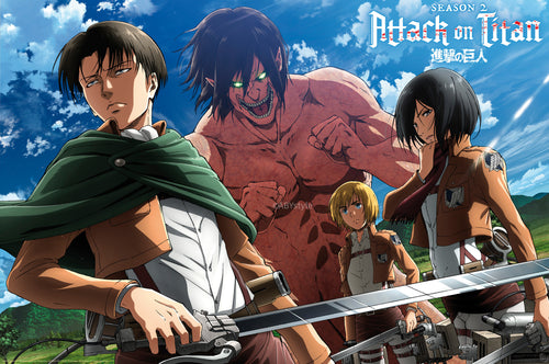 Póster Attack on Titan Ready to Fight 91,5x61cm