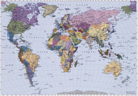 4 050 komar world map Fotomural 270x188cm 4 Partes | Yourdecoration.es