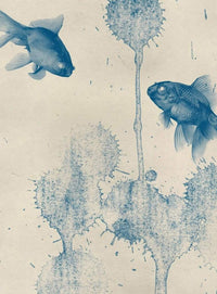 5444 4 wizard genius blue fish Fotomural Tejido No Tejido 192x260cm 4 Tiras | Yourdecoration.es