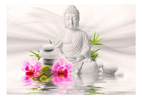 Artgeist Buddha and Orchids Fotomural Tejido No Tejido | Yourdecoration.es