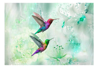 Artgeist Colourful Hummingbirds Green Fotomural Tejido No Tejido | Yourdecoration.es